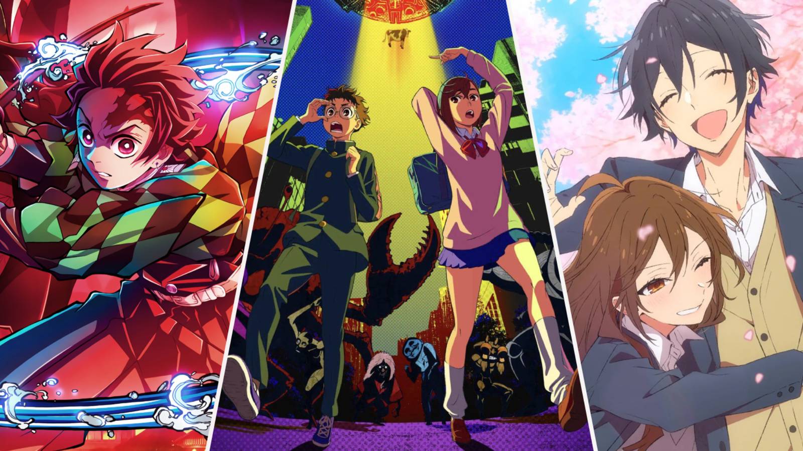 best shonen anime 20202 dandadan horimiya demon slayer (1)