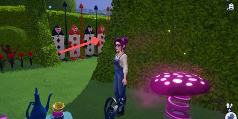 Path to the Bizarre Key lock location in Disney Dreamlight Valley Wonderland Realm