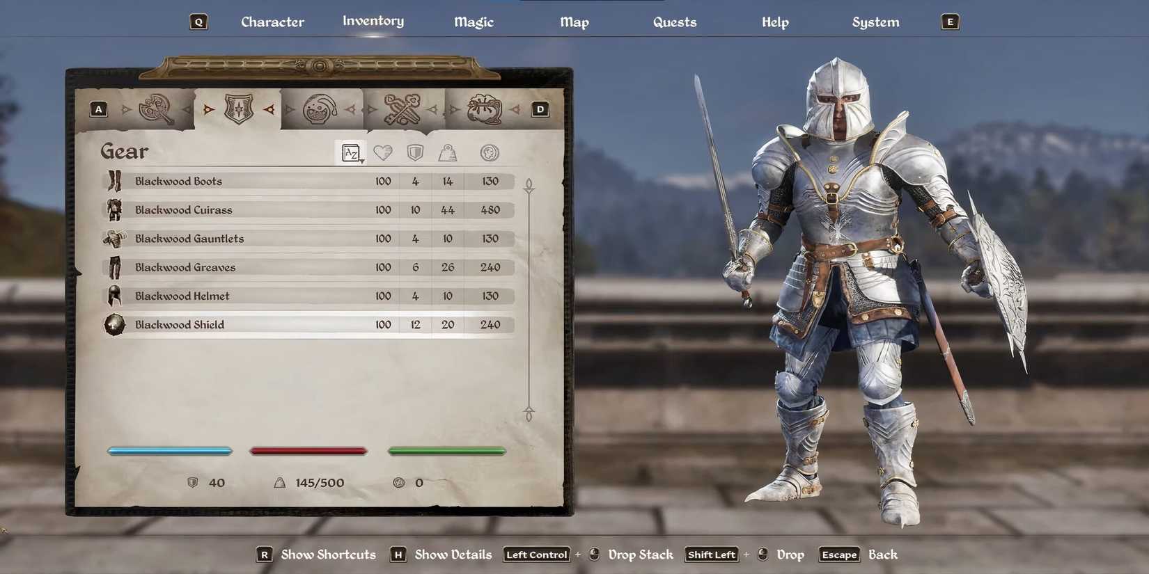 Blackwood Armor in Oblivion Remastered