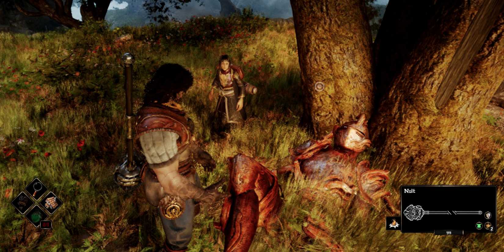 Blades of Fire -  Aran and Asdo with a fallen soldier