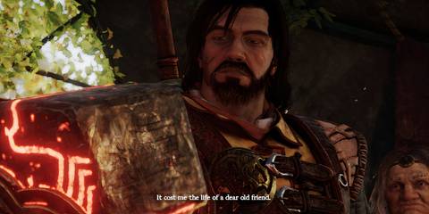 Blades of Fire Aran tells Glinda how he obtained the hammer