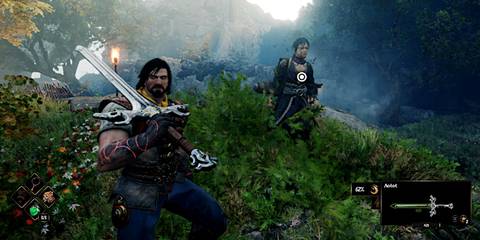 Blades of Fire -  Aran with a newly forged Claymore and Asdo