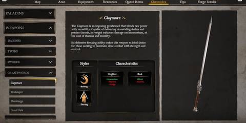 Blades of Fire Claymore info