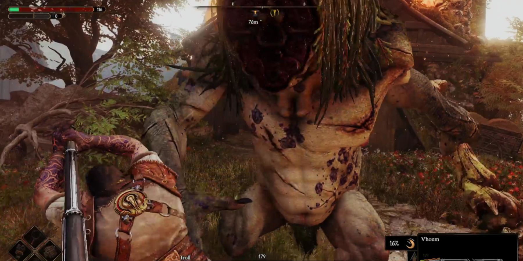 Blades of Fire- Fighting the headless Troll