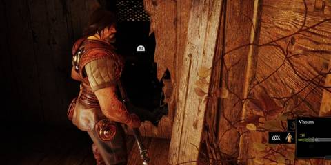 Blades of Fire - passing through the gap of the Spear Seneschal in Besacarr Hamlet