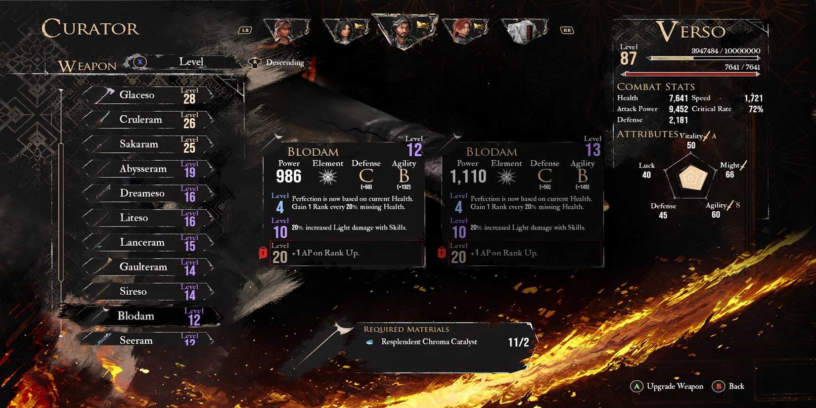 Blodam weapon in Clair Obscur Expedition 33