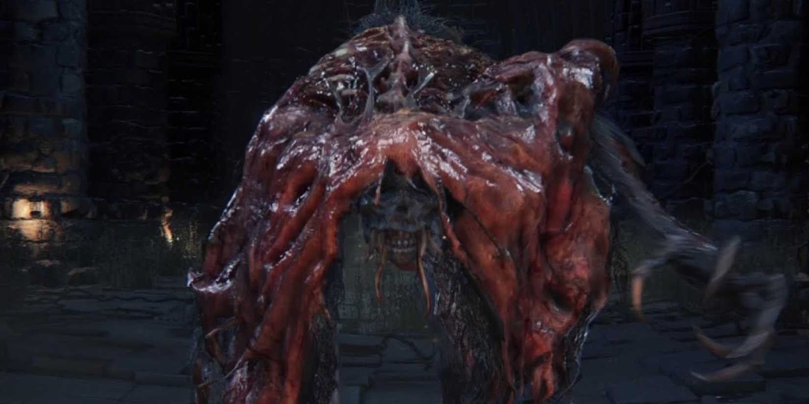 Blood Starved Beast boss fight in Bloodborne