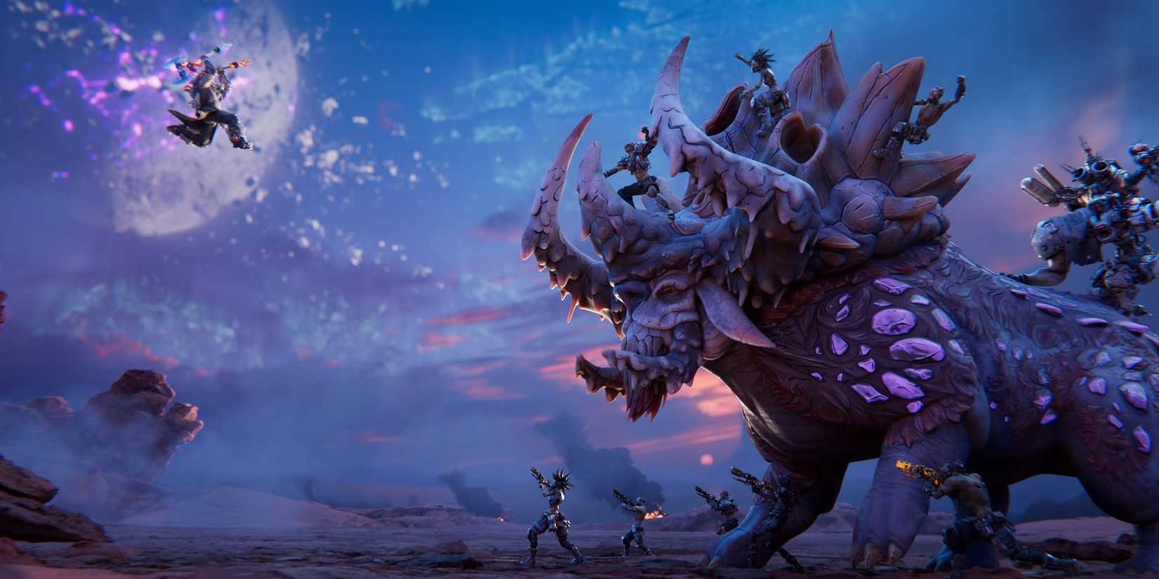 Borderlands 4 character leaping toward an enemy