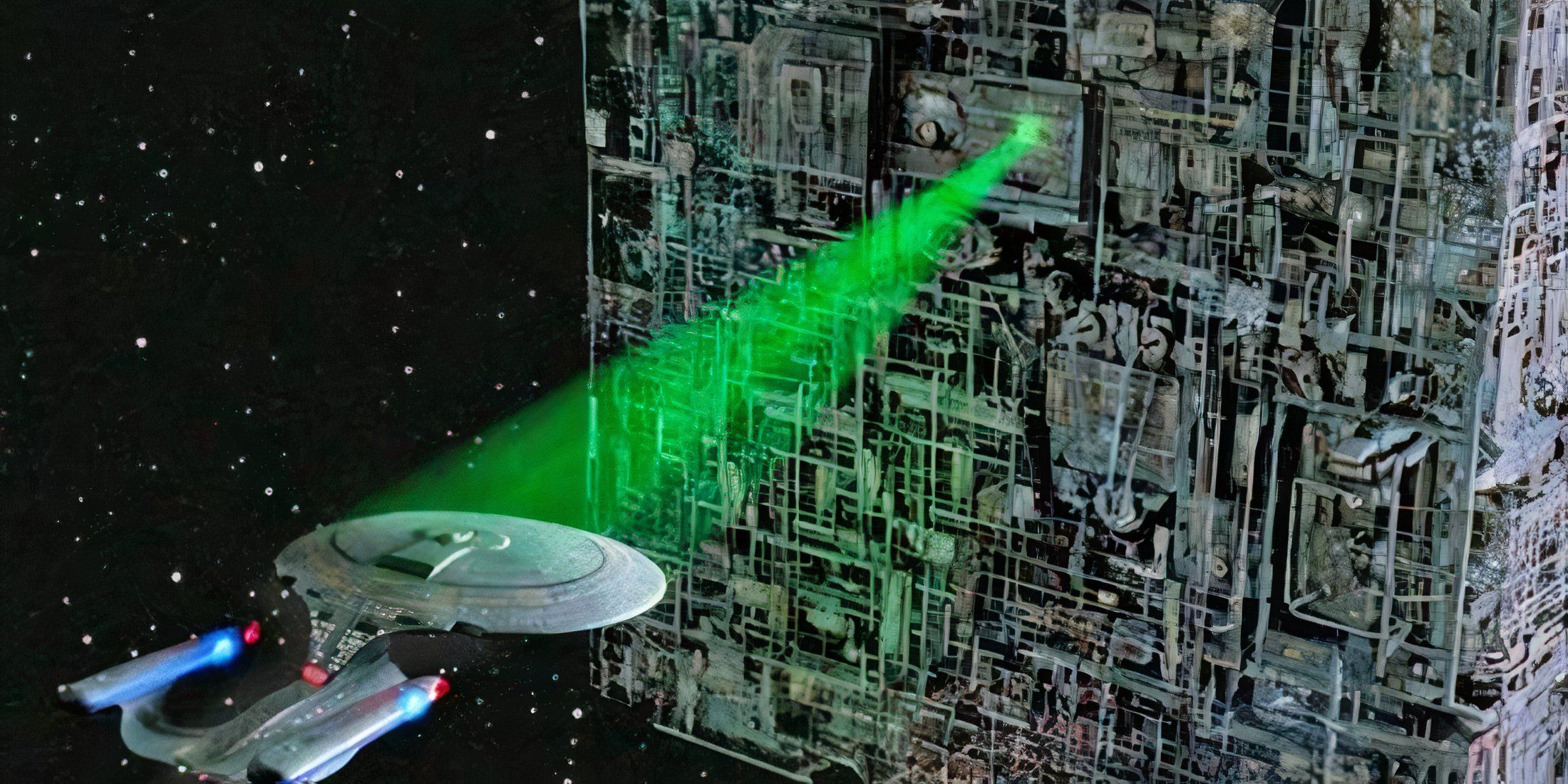 Borg Cube Enterprise TNG Star Trek