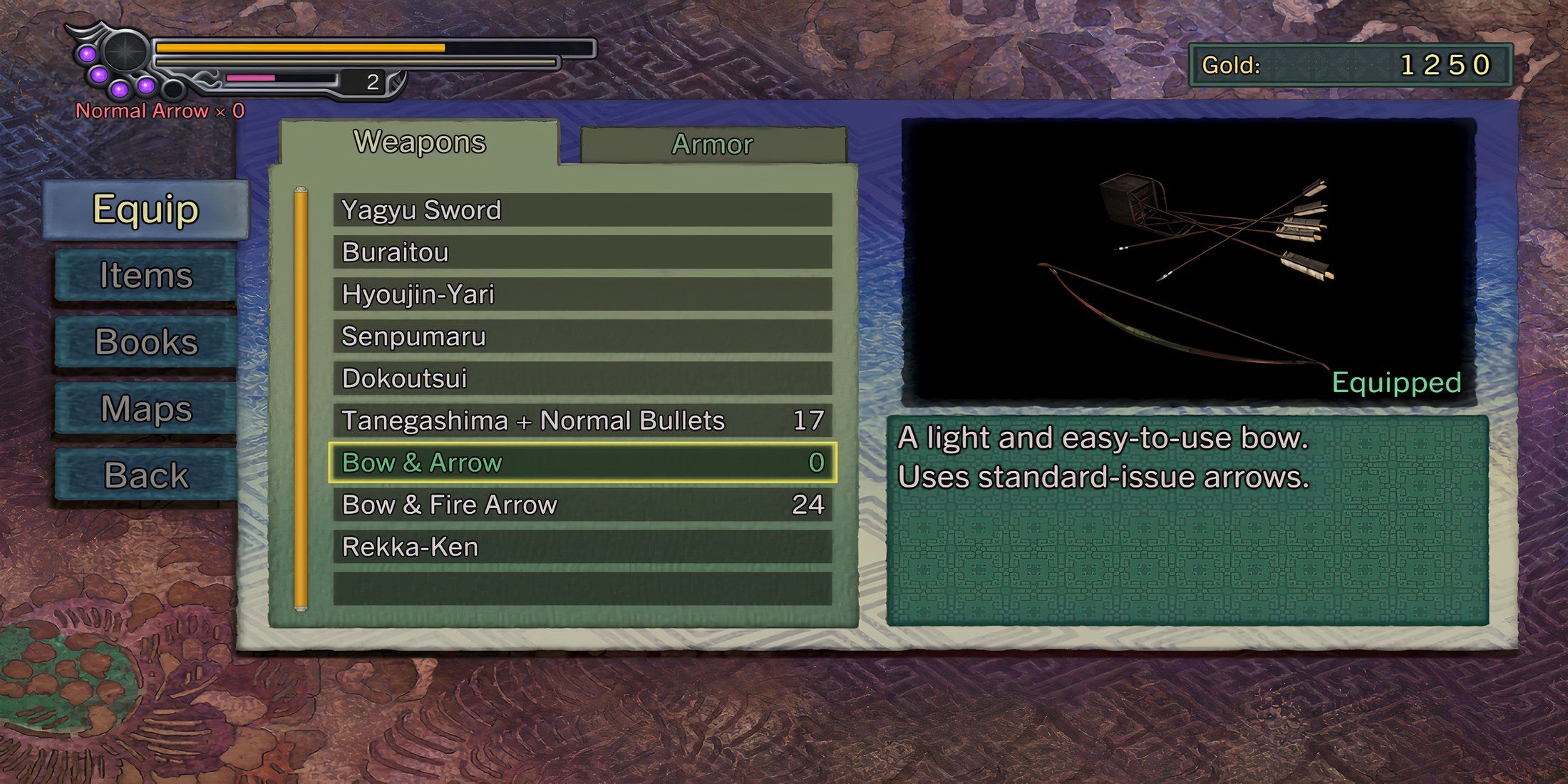 Bow & Arrow in Onimusha 2 Samurai's Destiny