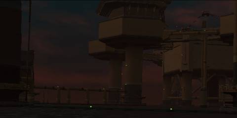 night time shot of the big shell