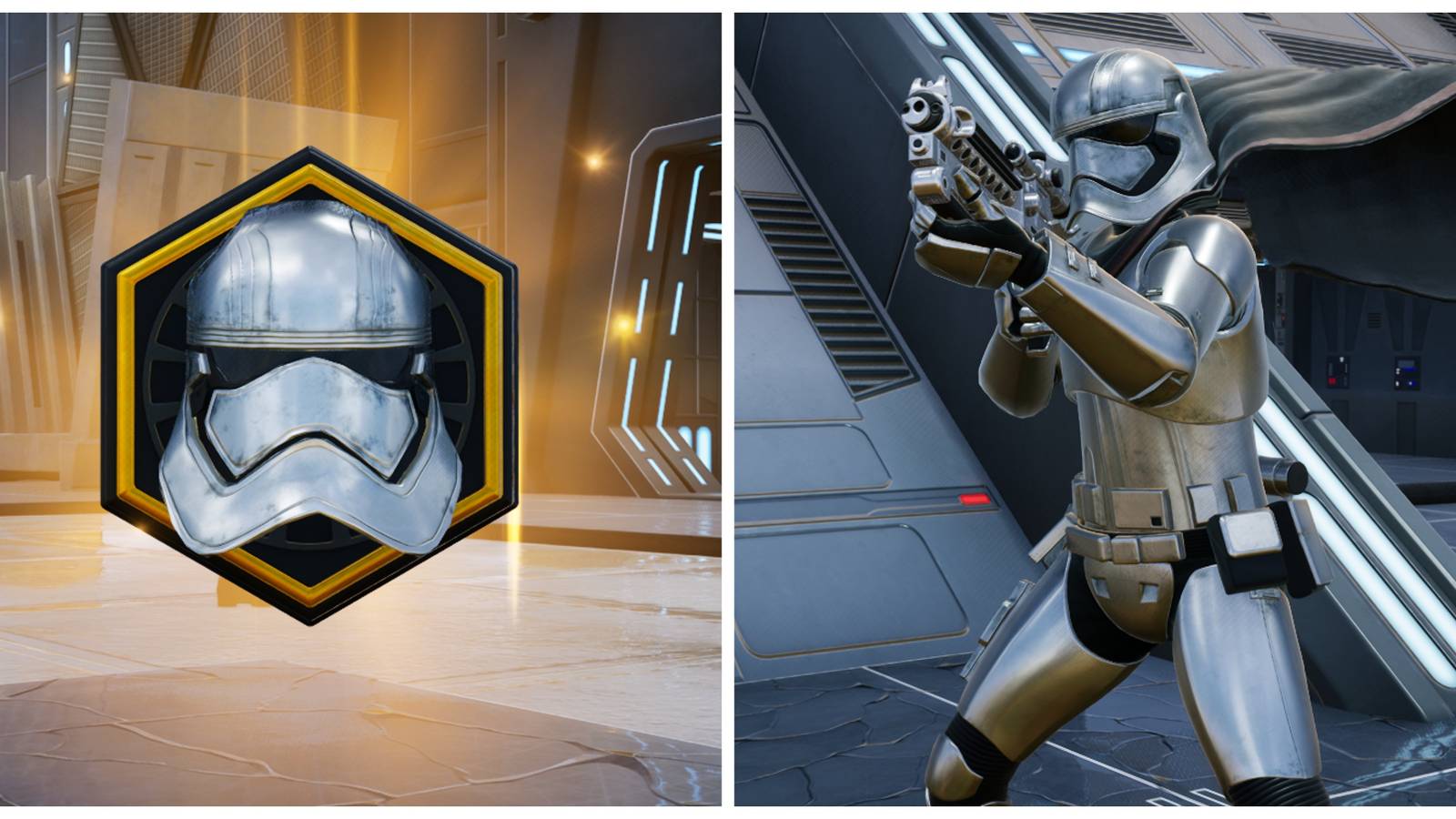captain phasma in fortnite and the captain phasma medallion