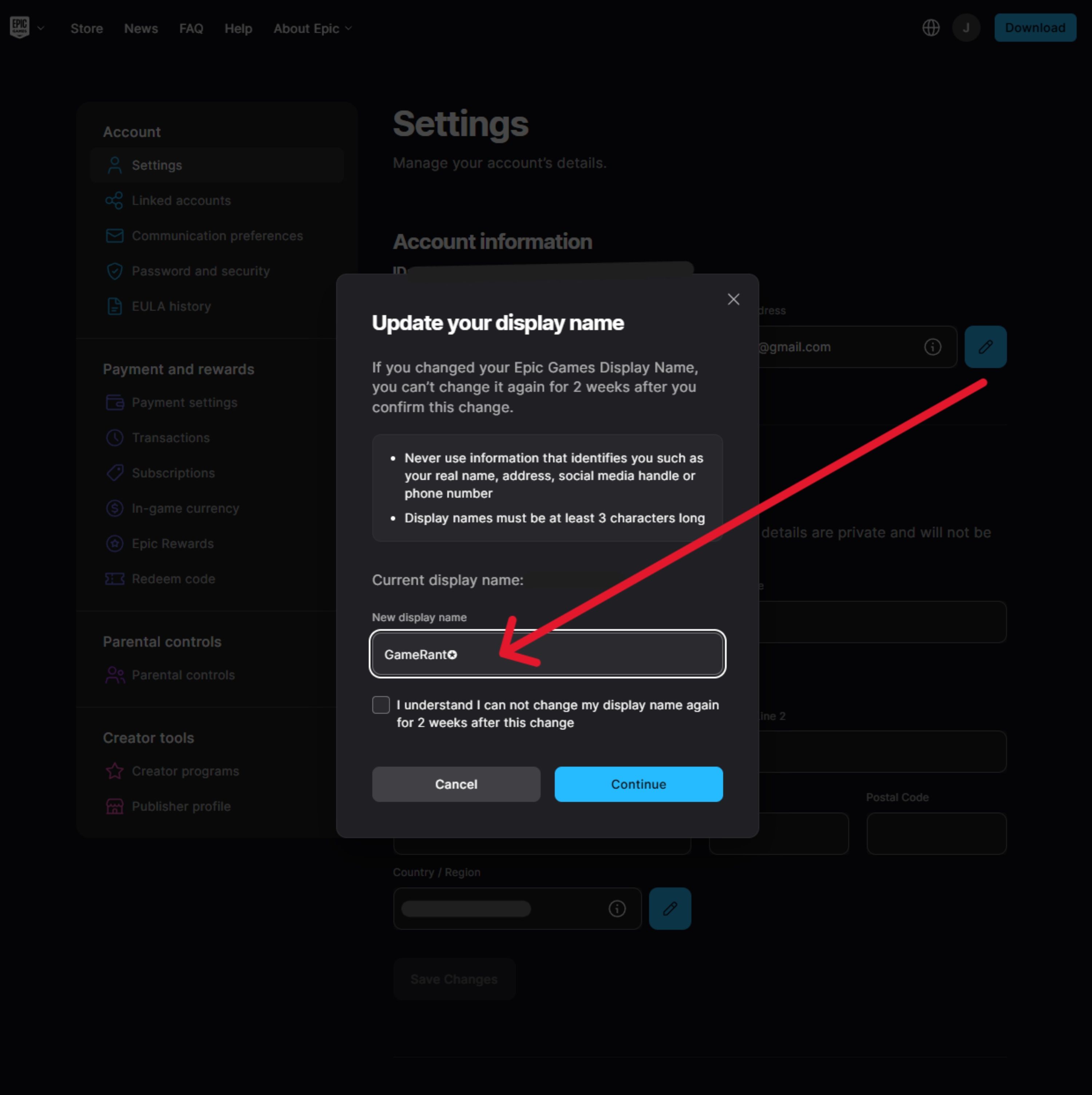 How to Change Your Fortnite Name