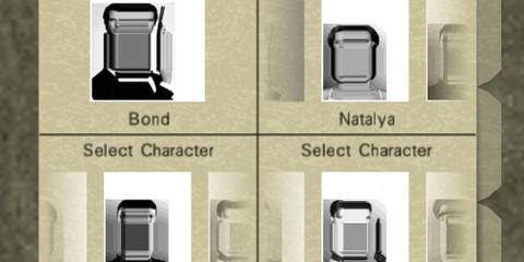 Character select in GoldenEye 007