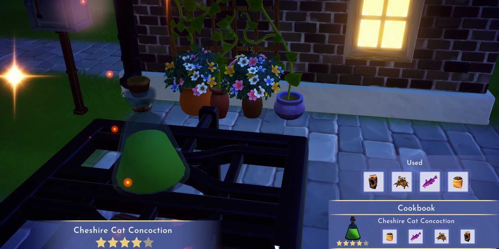 cheshire cat concoction in ddv disney dreamlight valley