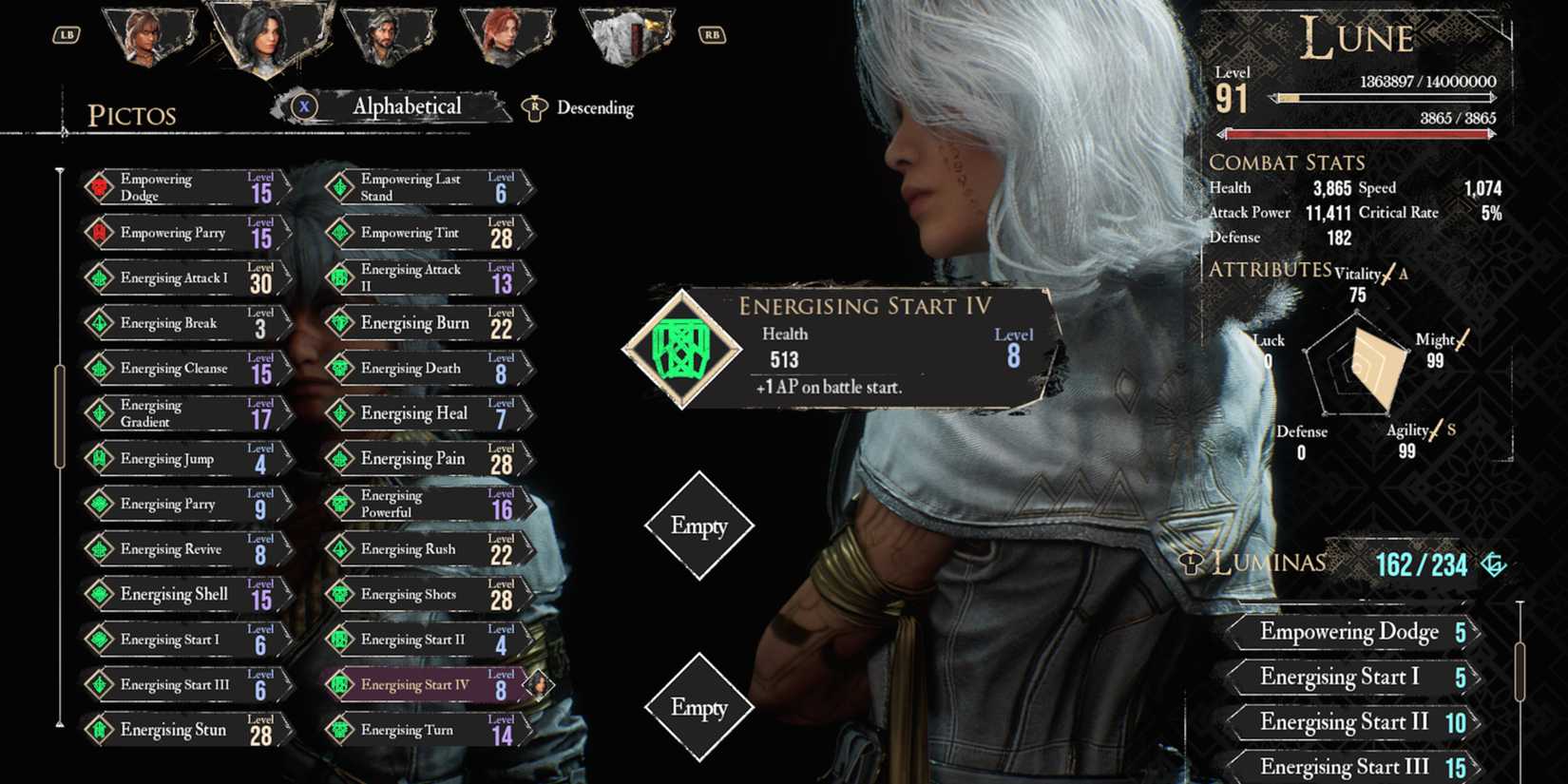 Clair Obscur Expedition 33 - Energizing Start IV Pictos Lune