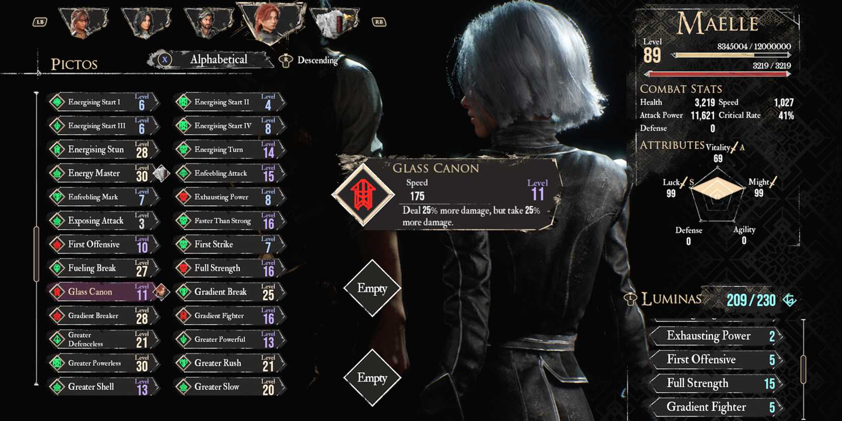 Clair Obscur Expedition 33 Glass Cannon Picto