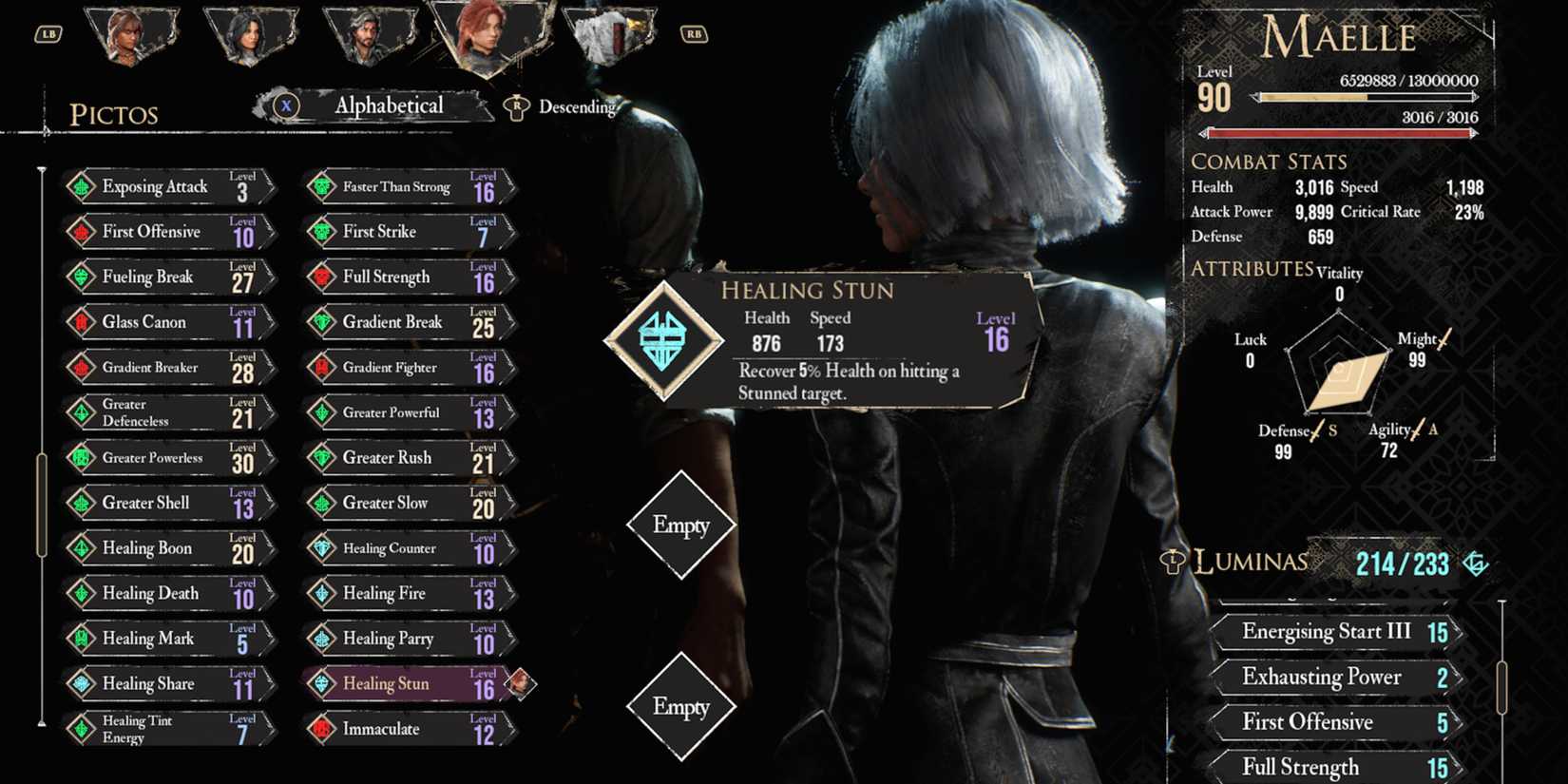 Clair Obscur Expedition 33 - Healing Stun Pictos Maelle