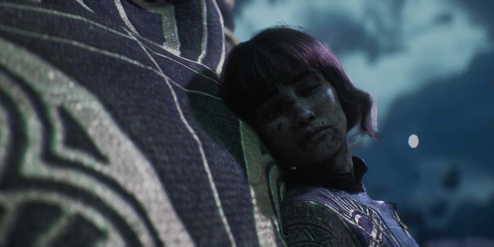 Clair Obscur Expedition 33 Maelle lying on Esquie's belly