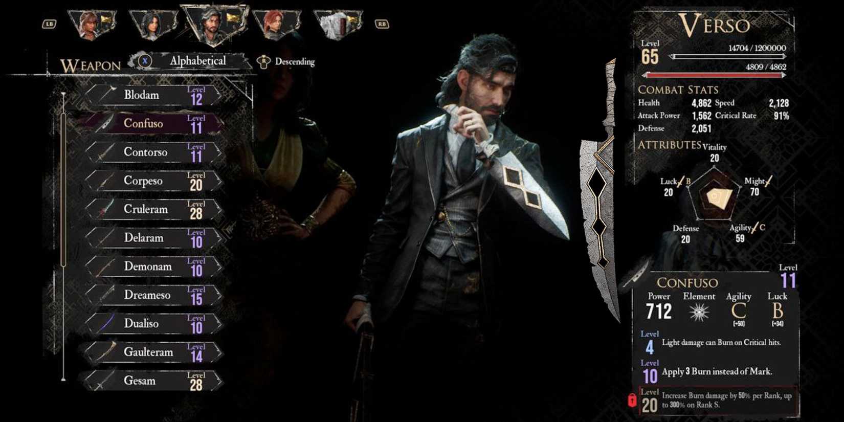 Clair Obscur Expedition 33 Verso Confuso Weapon