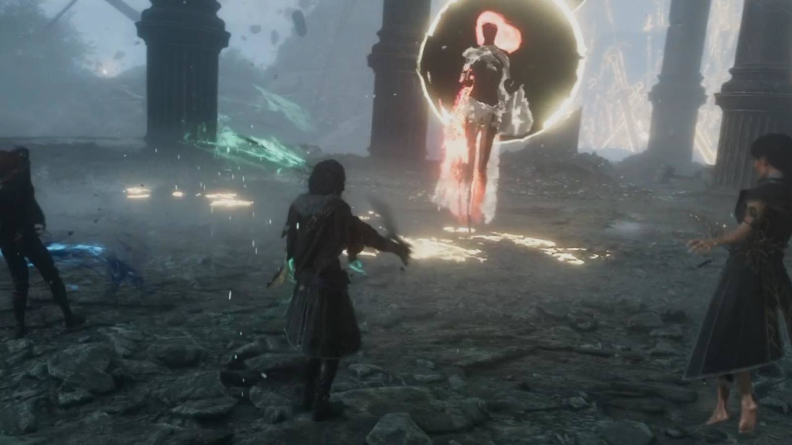 Clair Obscura Expedition 33 the party fighting the Chromatic Danseuse  