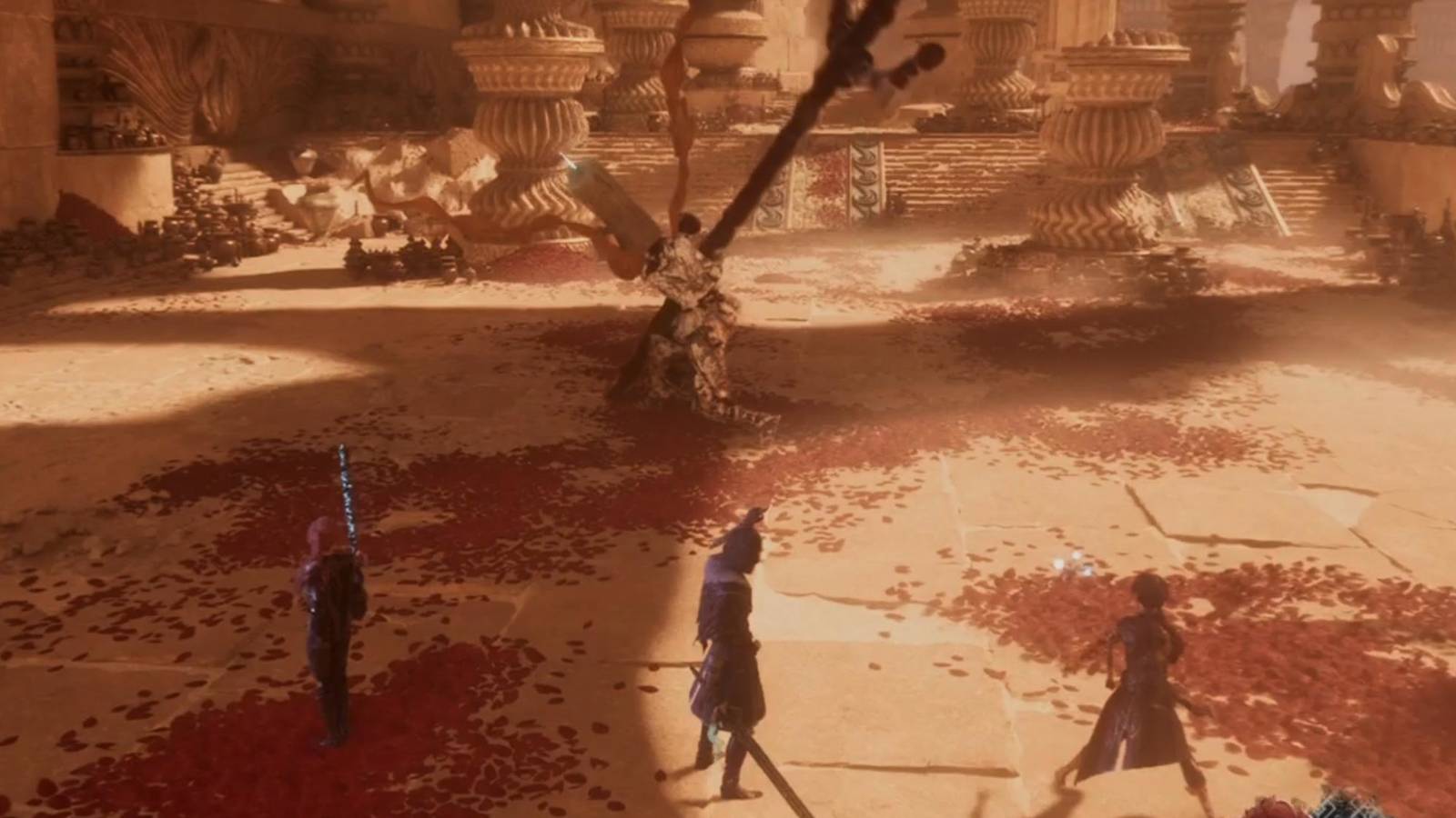 Clair Obscura Expedition 33 The party fights the Chromatic Greatsword Cultist