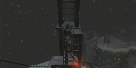 Climbing a ladder in Extermination