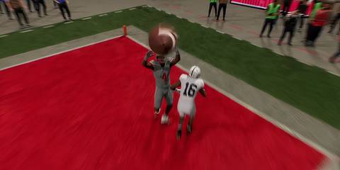 College Football 26 end-zone pass
