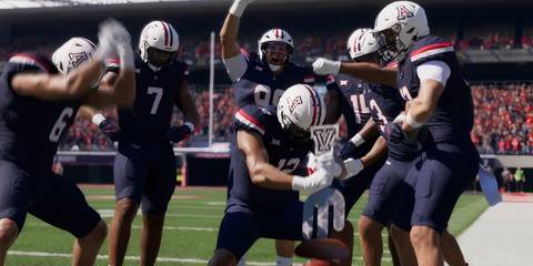 College Football 26 trophy celebration