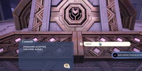 console password in answering the call quest palia