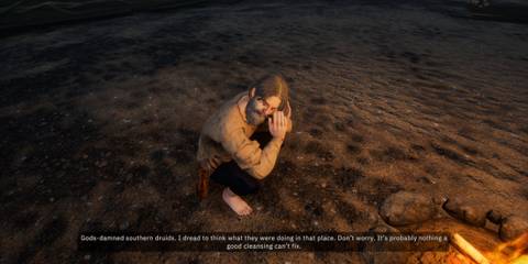 Convincing Drest to Cleanse the Ancient Cromlech Tainted Grail The Fall of Avalon