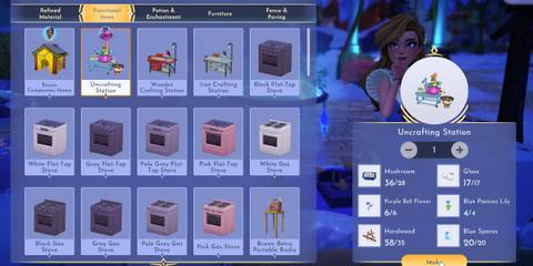 craft the uncrafting station in ddv disney dreamlight valley