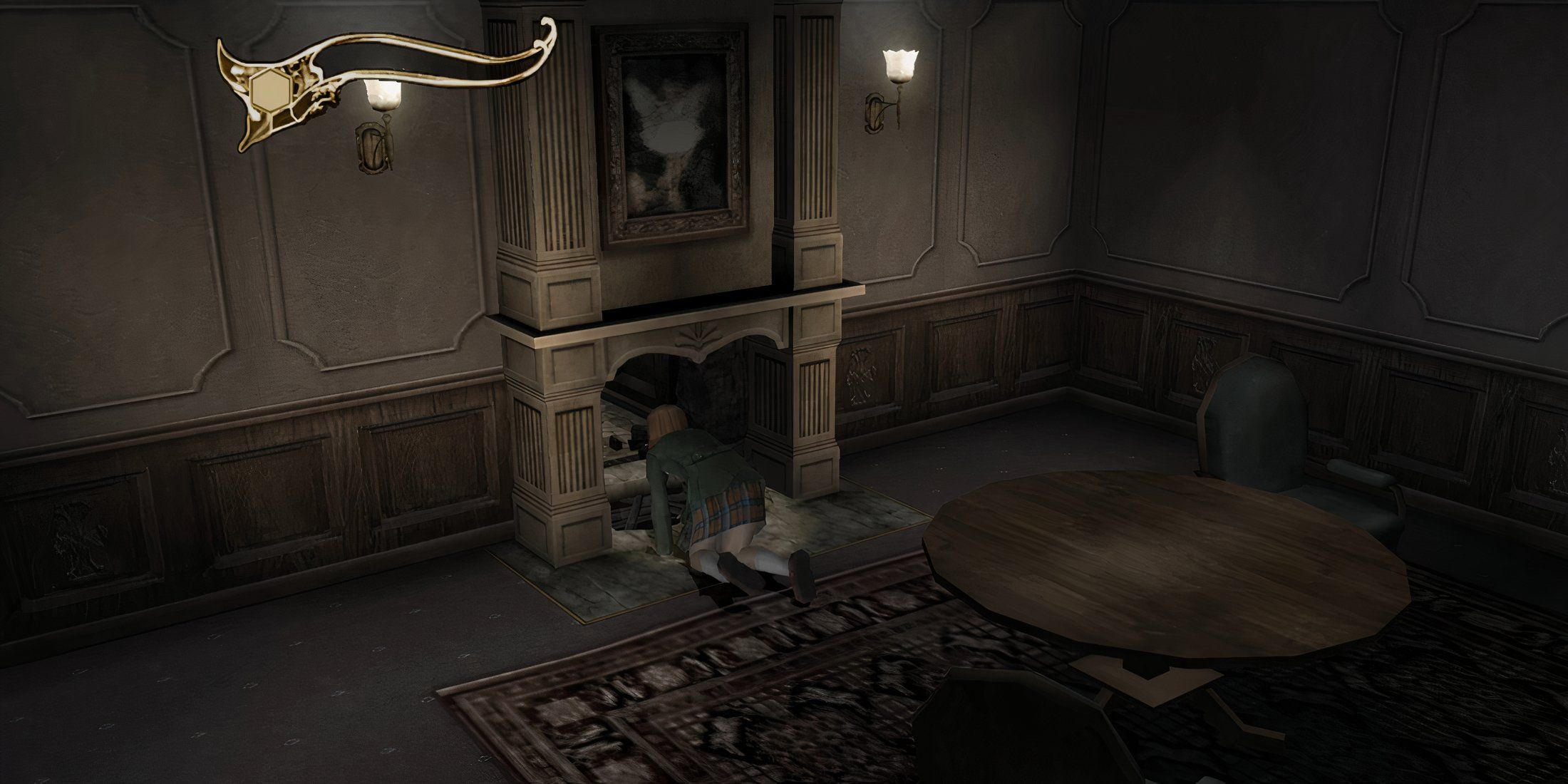 Crawling through a hole in Clock Tower 3