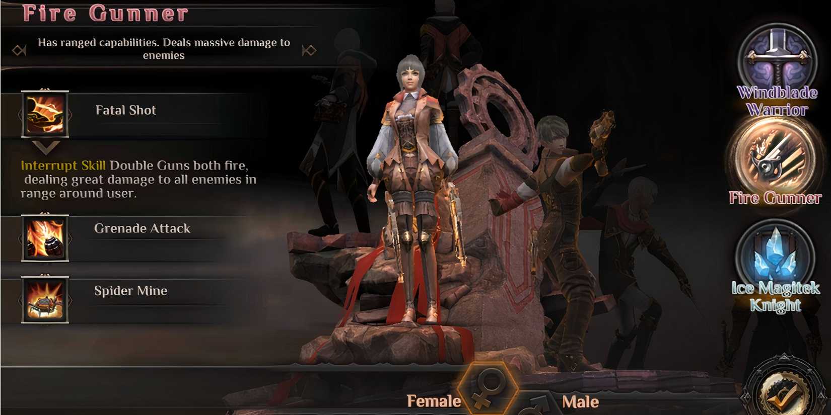 Creating a character in Final Fantasy Awakening