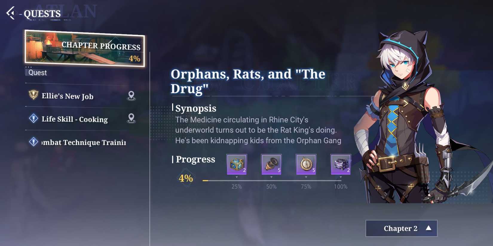 Crystal of Atlan -Focus On Completing Quests