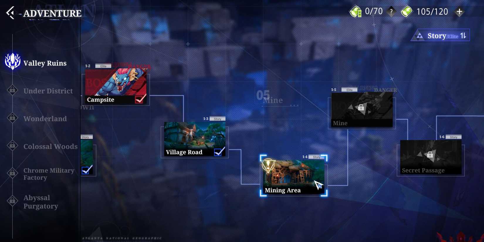 Crystal of Atlan -Progress Through The Adventure Mode