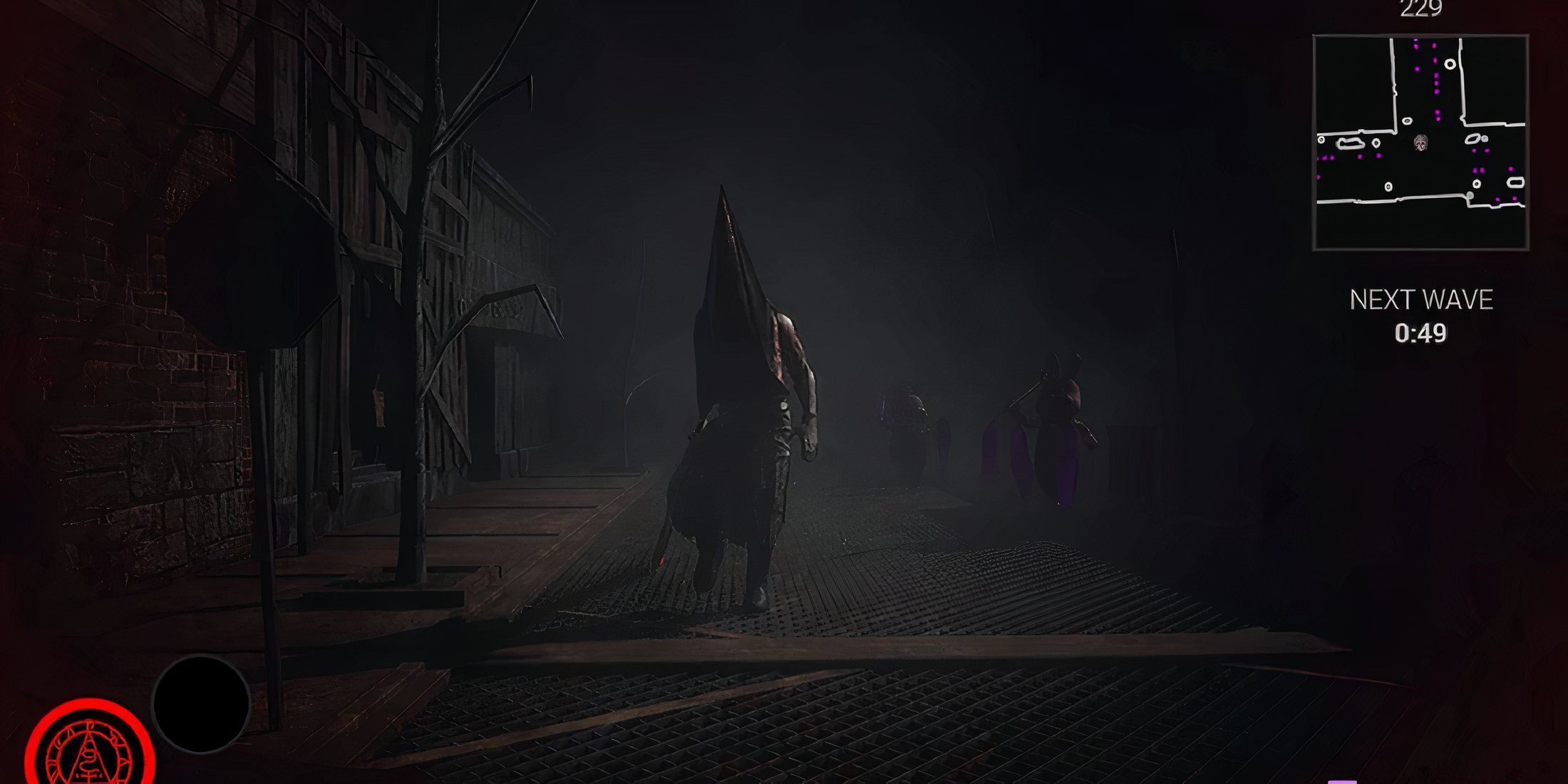 Dark Deception Pyramid Head approaches