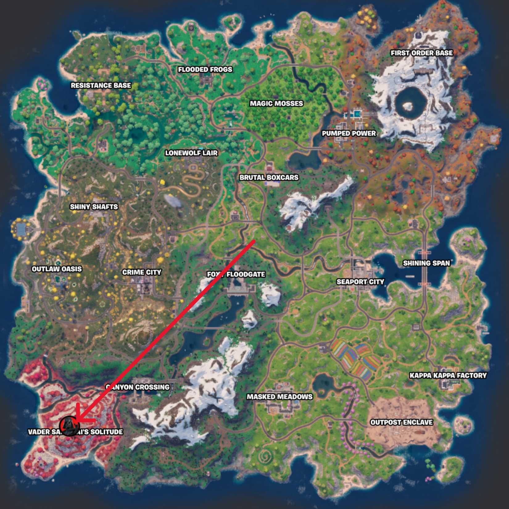 darth vader location in fortnite
