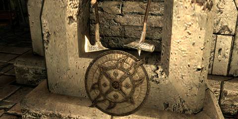 Dawnguard Rune Shield In-Game