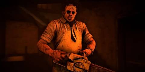 Leatherface wielding his chainsaw