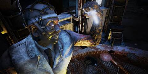 The Doctor raising a fist and wielding his electricity 