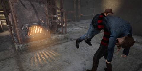 Freddy Krueger carrying Quentin Smith