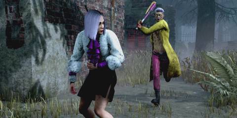 The Trickster chasing down Yun-Jin with a baseball bat