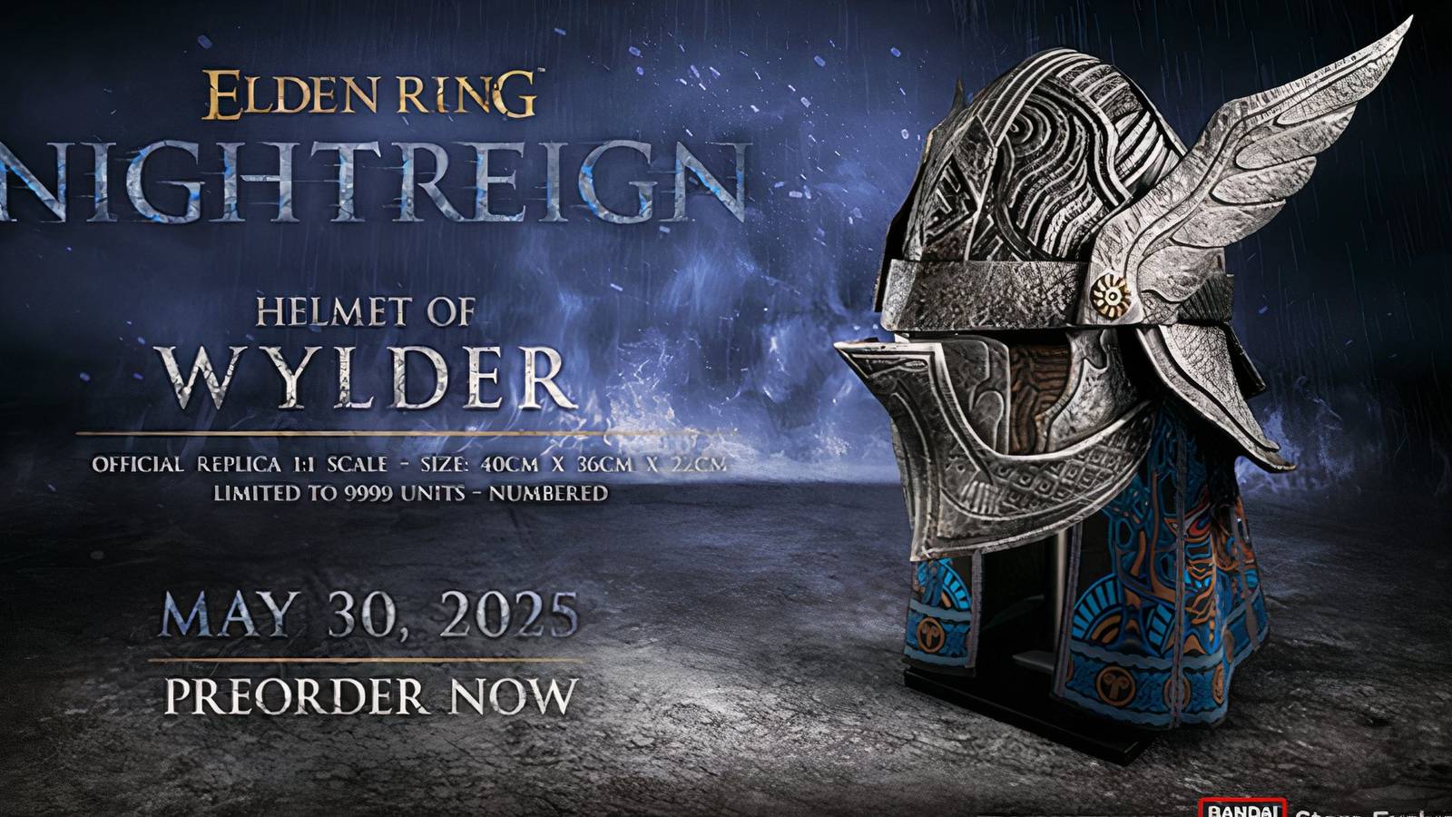 Image of the elden ring nightreign helmet of wylder official poster
