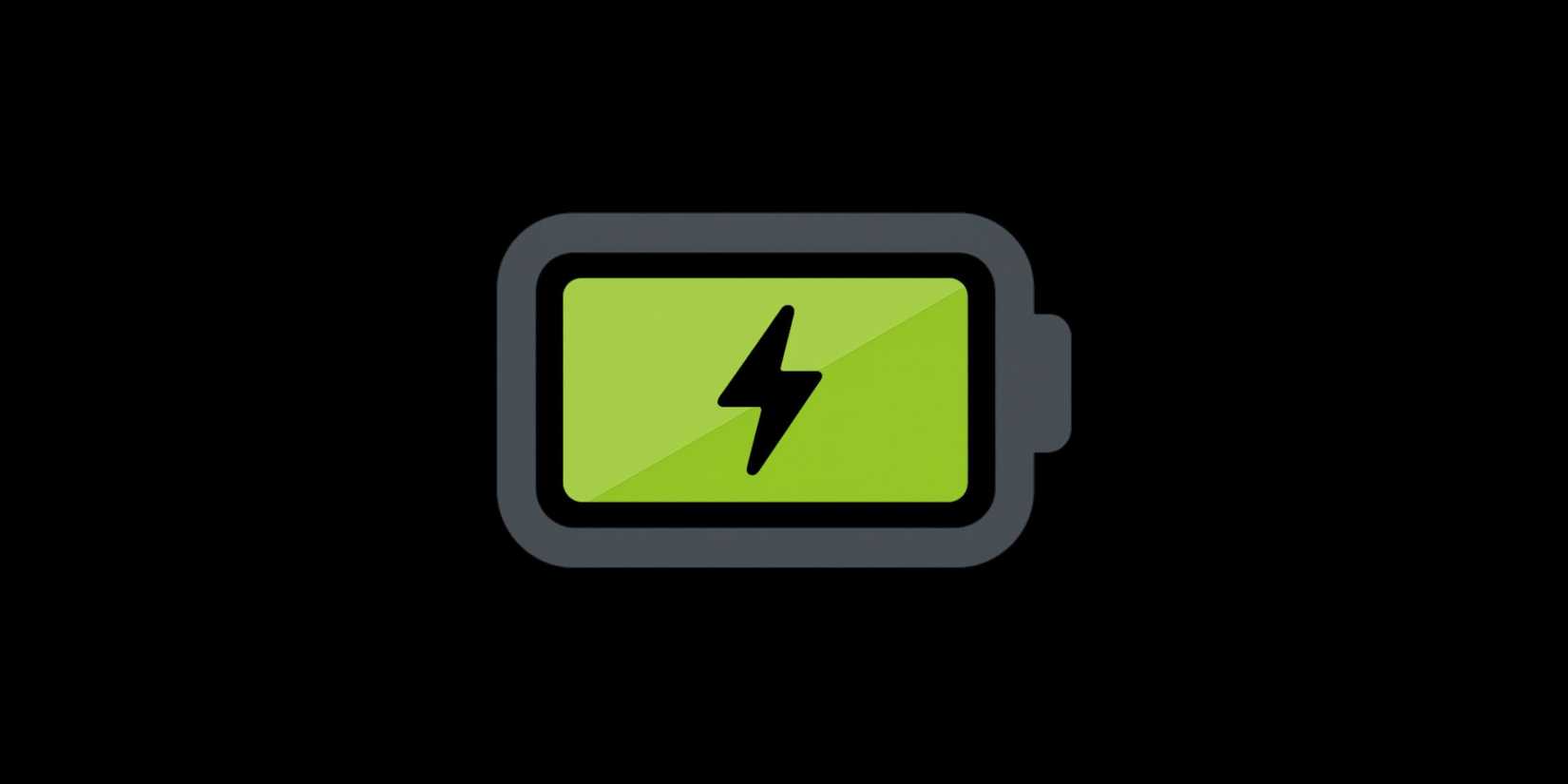 Image of a battery logo on a black background.