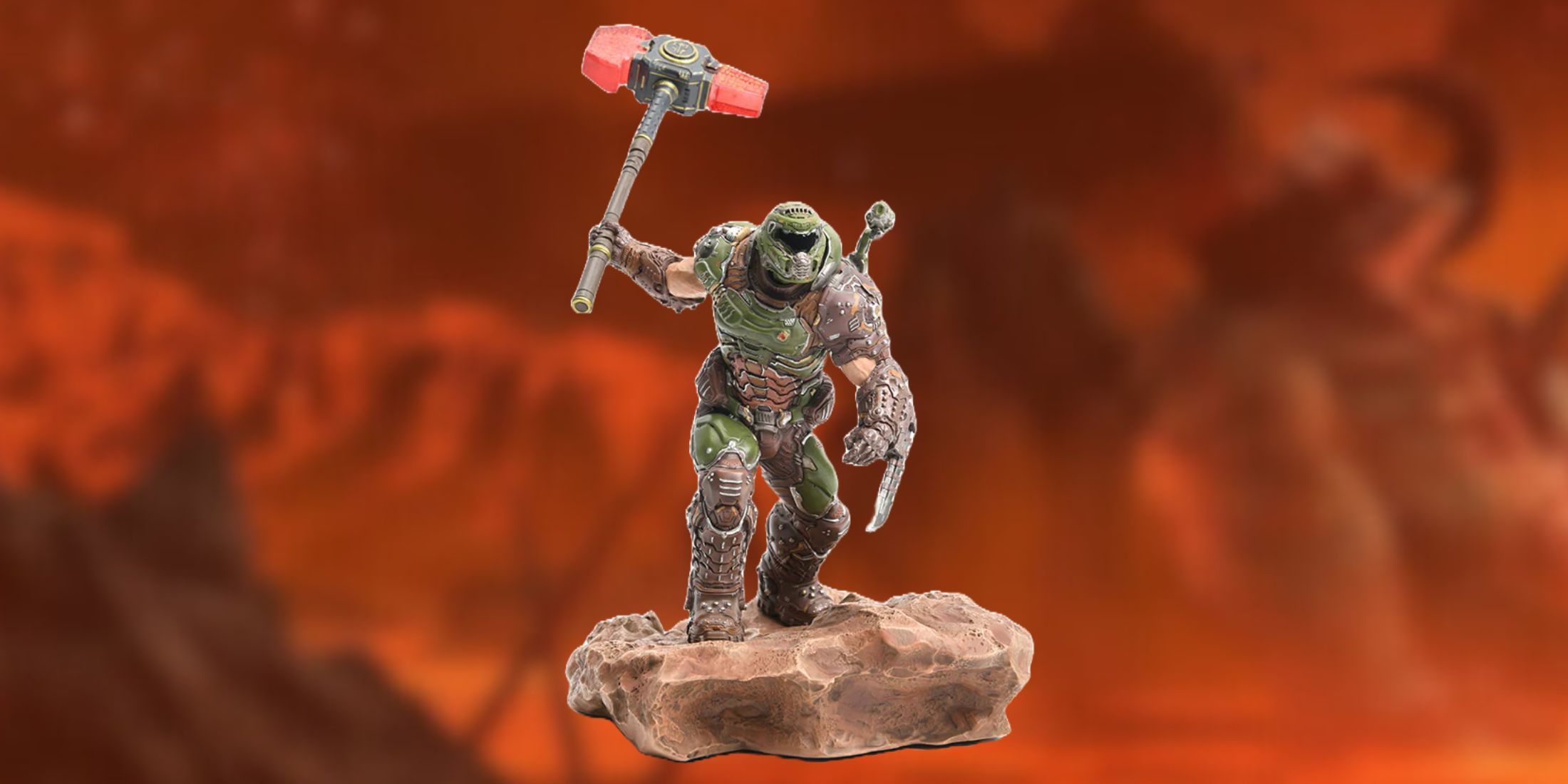 Bild des doom ewigen Slayers auf einem doom ewigen Hintergrund.