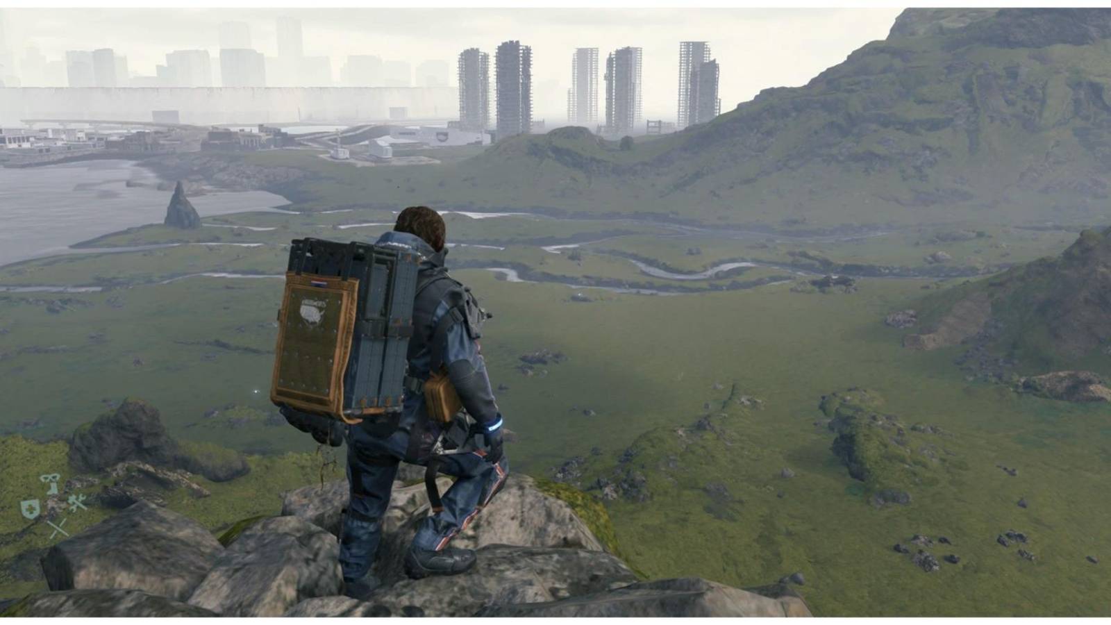 Death Stranding main character standing on edge (1)