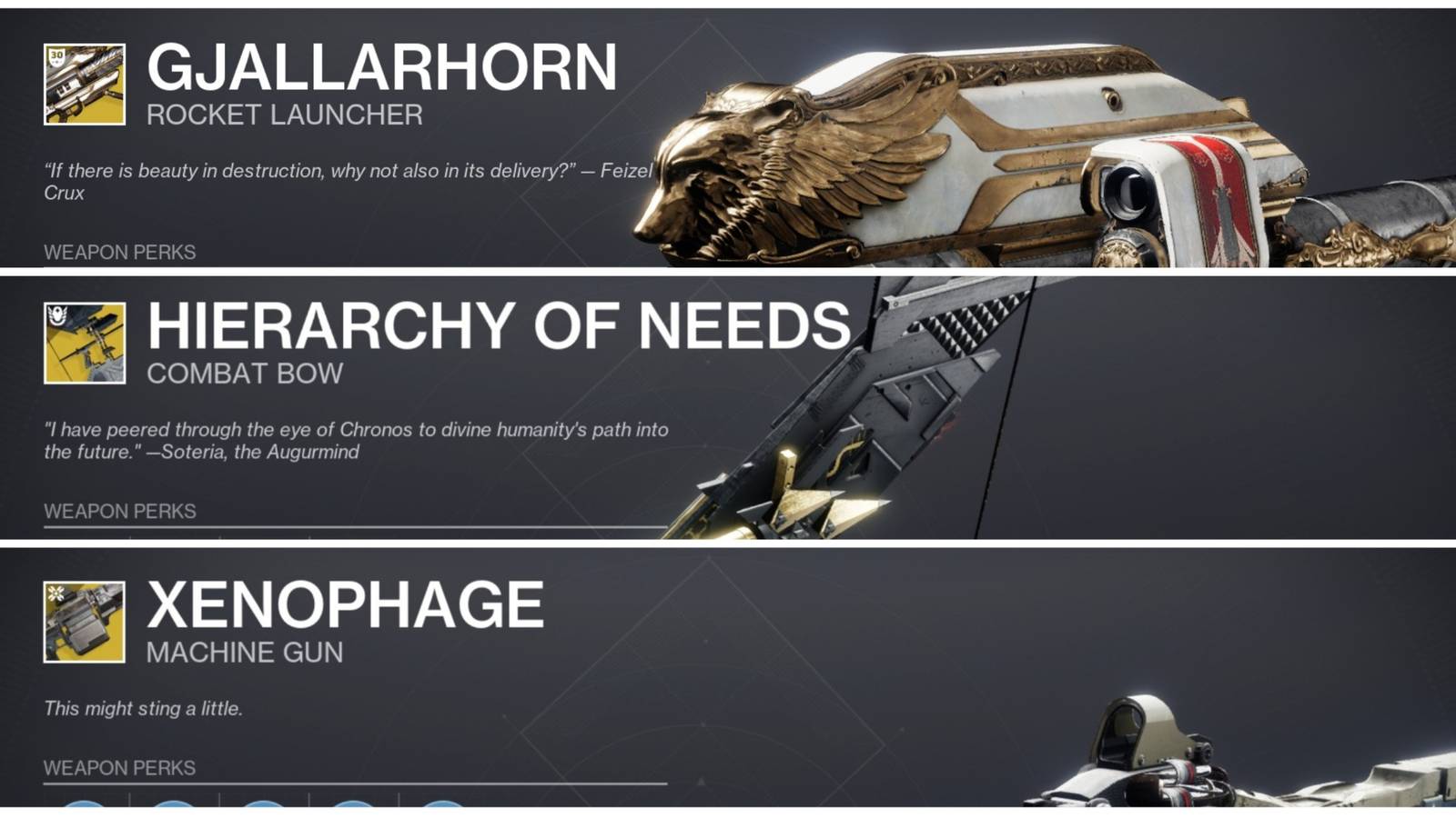 Destiny 2 All Dungeon Exotics, Ranked