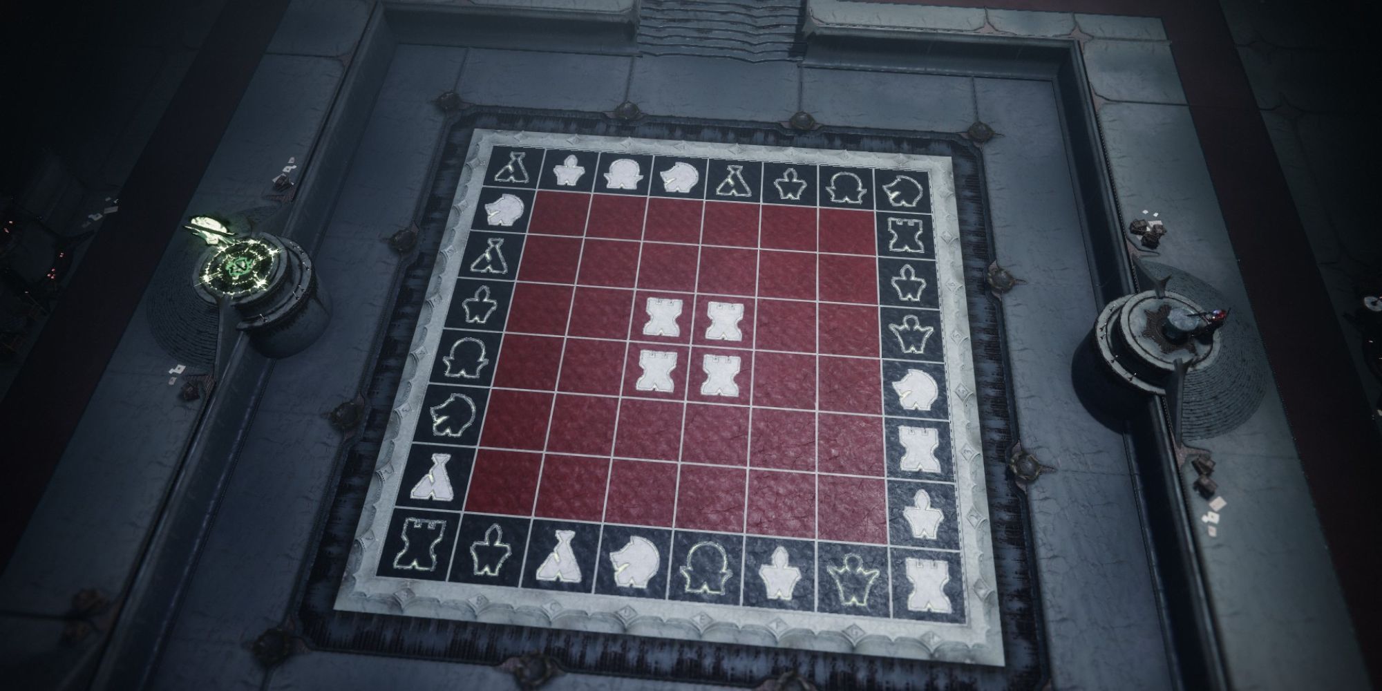 Vista isométrica de rompecabezas de Destiny 2 Chess