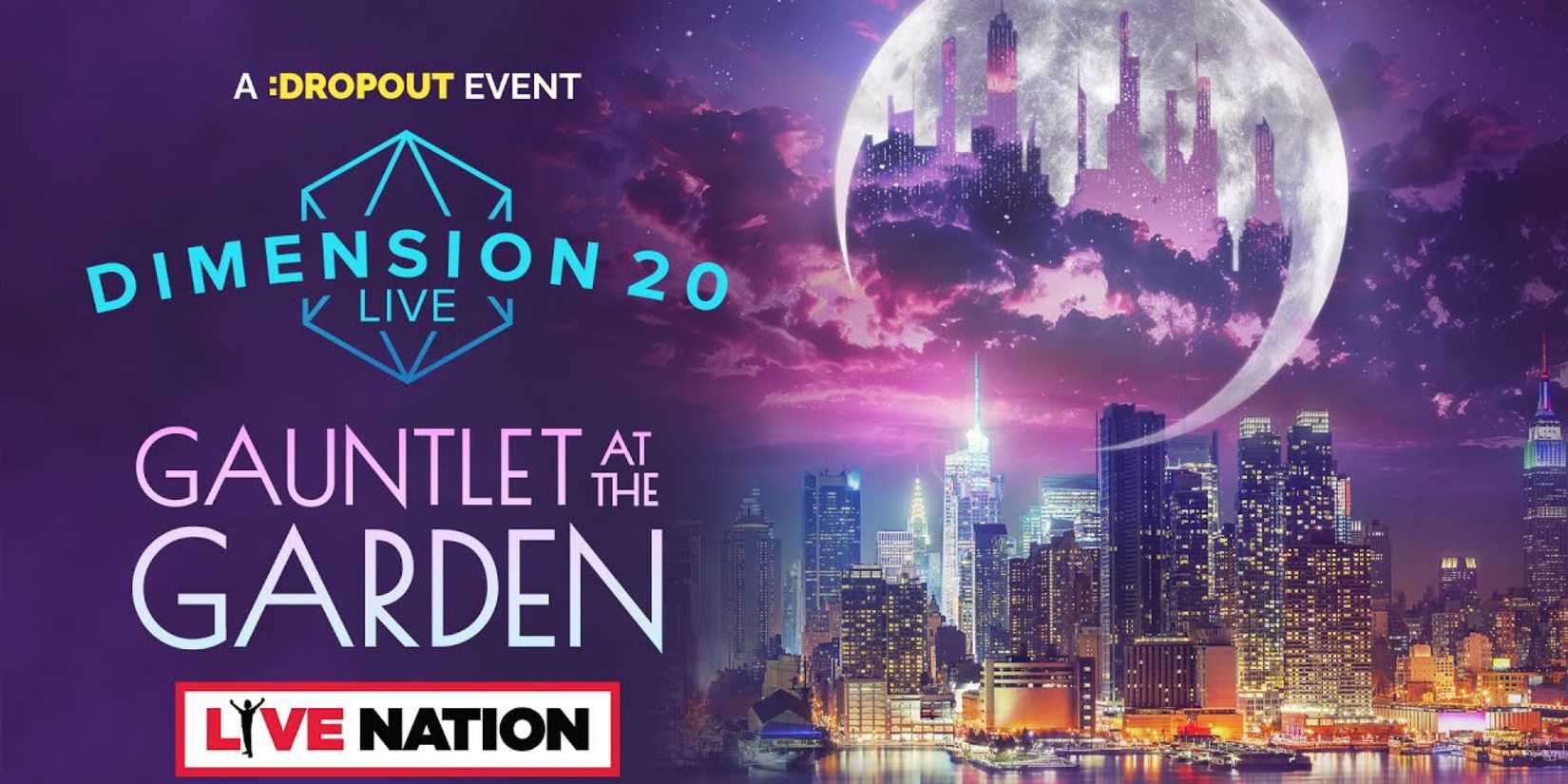 dimension 20 gauntlet at the garden live show poster madison square garden new york city